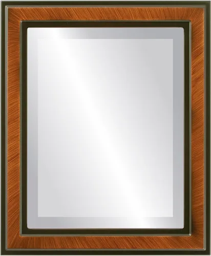 Vista 10 de OVALCREST Espejo de pared biselado rectangular para decoración del hogar, estilo Wright - Oro champán - Dimensiones exteriores de 16 x 20 pulgadas