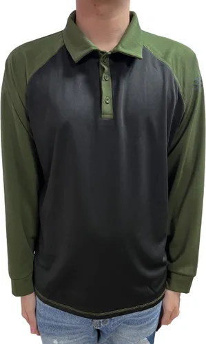 Vista 4 de HARGLESMAN Polo de manga larga con bandera estadounidense para hombre