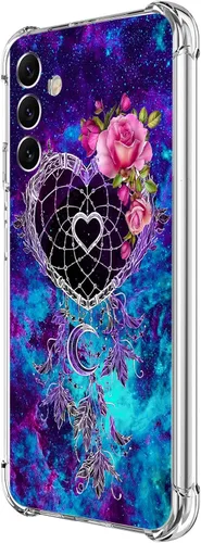 Vista 16 de Funda para Galaxy A54, hermosa protección contra caídas de flores rosas, a prueba de golpes, carcasa protectora de cuerpo completo resistente a