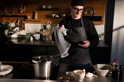 Vista 4 de Fissler Vitavit - Juego de olla a presión y sartén a presión, 2.6 cuartos de galón y 4.8 cuartos de galón