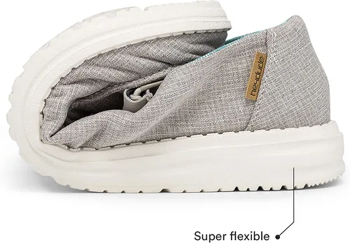 Vista 5 de Hey Dude - Mocasines Wendy de tela chambray para mujer