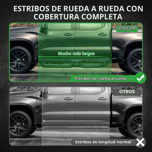 Vista 2 de OEDRO Estribos compatibles con Jeep Gladiator JT de 4 puertas 2020-2026