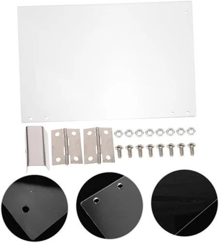 Vista 8 de Paquete de 2 paneles protectores de PVC grueso transparente para máquinas de palomitas de maíz, accesorios de 11.41 x 8.46 pulgadas