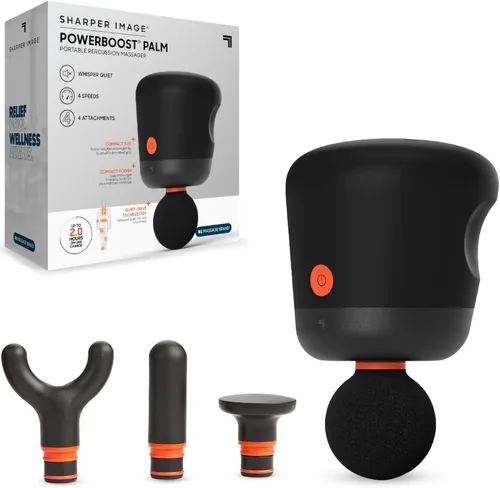 Vista 9 de Sharper Image® Powerboost Accesorio de Pistola de Masaje de Doble Temperatura Caliente + Fría - Calor y Frío Instantáneos, 6 Niveles de Temperatura