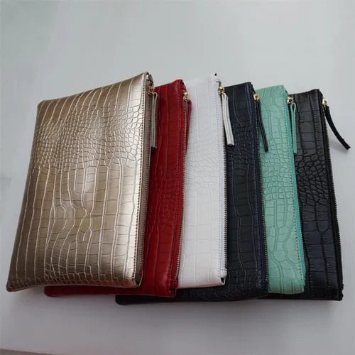 Vista 5 de Bolso de piel sintética para mujer, grano de cocodrilo
