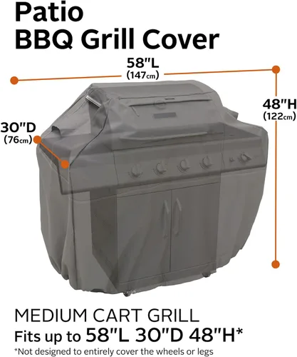 Vista 3 de Classic Accessories Ravenna - Cubierta para parrilla de barbacoa resistente al agua de 59 pulgadas para Weber Genesis