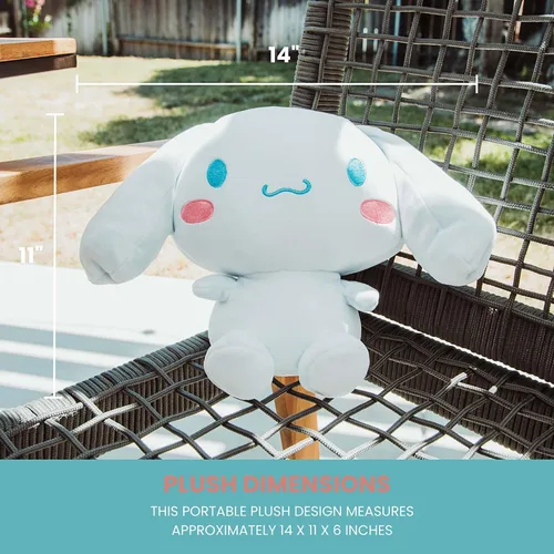 Vista 7 de Sanrio Cinnamoroll - Almohada cervical reversible y felpa para adultos, esenciales de viaje para un apoyo extra cómodo en aviones, automóviles