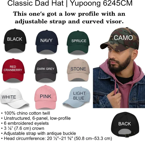 Vista 4 de Gorra de béisbol Here Fishy Bass Fishing Dad Hat