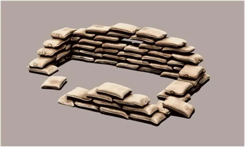 Vista 2 de Kit de bolsas de arena Italeri 406 escala 1/35