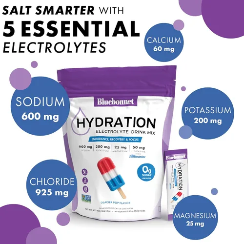 Vista 4 de BlueBonnet Mezcla de bebidas con electrolitos de hidratación nutricional