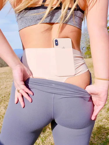 Vista 6 de Ropa interior sin costuras con bolsillo oculto para mujer - para teléfonos, tarjetas de crédito