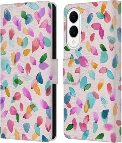 Vista 213 de Head Case Designs Officially Licensed Ninola Ditsy Flowers Yellow Nature Bold Leather Wallet Case Compatible with Samsung Galaxy A07 4G