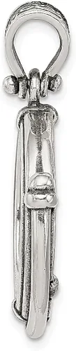 Vista 2 de Ancient Coins - Collar con dije de plata de ley 925 de bronce constantino con dije de moneda en L certificado de autenticidad bisel fino para mujer