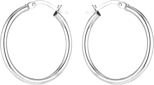 Vista 3 de Charmsy Silver Juego de 2 pares de aros clásicos italianos para mujer
