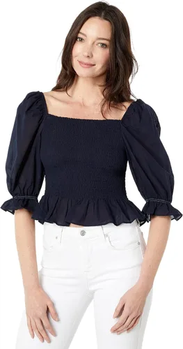 Vista 4 de Tommy Hilfiger Blusa Peplum fruncida para mujer
