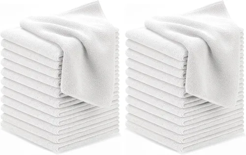 Vista 11 de Avalon Towels Paños de limpieza de microfibra (paquete de 48) – Tamaño 16 x 16 pulgadas, trapos de limpieza altamente absorbentes, sin pelusa Negro