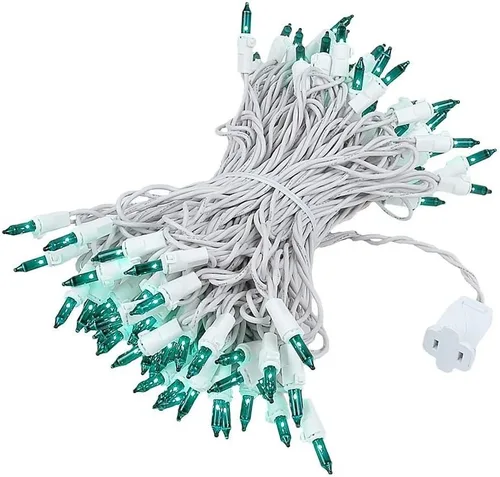 Vista 17 de Novelty Lights - Cadena de 100 mini luces incandescentes con bulbo, 50 pies, espaciadas cada 6 pulgadas, con cable blanco, con certificación UL
