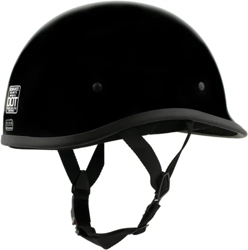 Vista 8 de Milwaukee Helmets MPH9751DOT Gloss Black Polo Style DOT Motorcycle Half Face Bikers Helmet