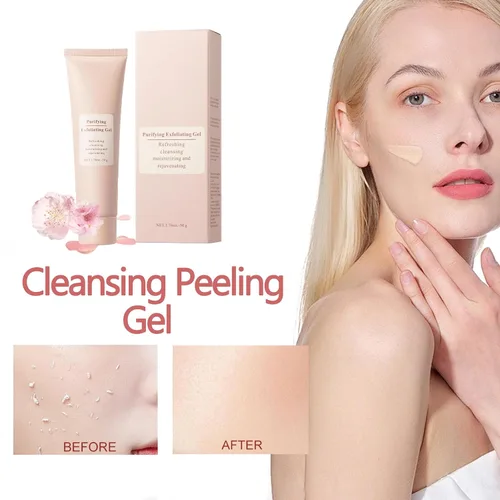 Vista 4 de Gel exfoliante purificador, limpiador facial hidratante, suave, limpiador para todo el cuerpo, limpia la suciedad y los aceites (1 unidad)