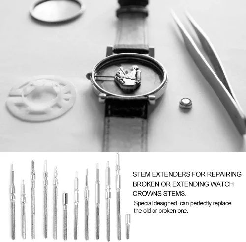 Vista 2 de Extensor de vástago de bobinado barra de extensión de reloj reloj de pulsera extensor de tallo de bobinado para 2824 2836 movimiento