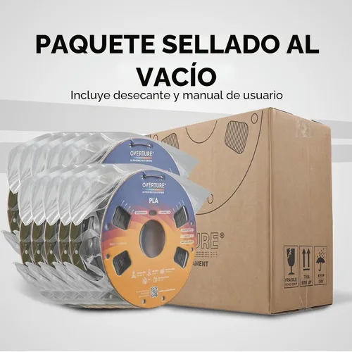 Vista 8 de OVERTURE Paquete de 10 filamentos PLA de 0.069 lbs (0.069 in), filamento de impresora 3D de herido ordenado, paquete de 10 bobinas de 2.2 libras