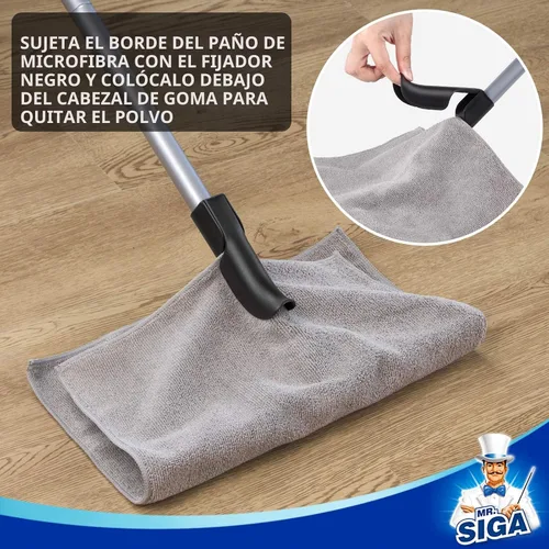 Vista 5 de MR.SIGA Escoba de goma para depilación de mascotas con escoba integrada