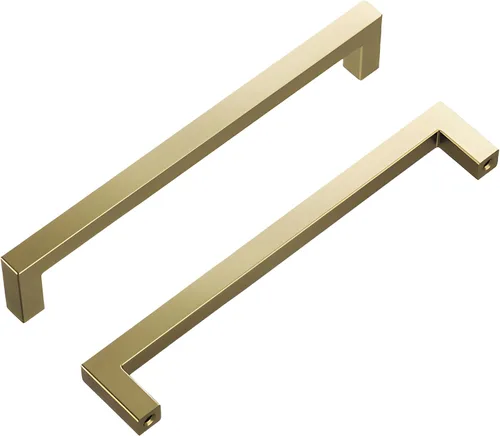Vista 47 de Hickory Hardware - HH075326-BGB - Manija de la colección Skylight, 3 pulgadas de centro a centro, latón dorado cepillado.