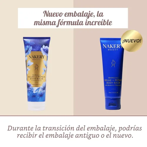 Vista 9 de Nakery Beauty SkinRecovery Relax + Repair - Bálsamo corporal, loción para dormir de melatonina de magnesio con retinol + SepiLift, crema reafirmante
