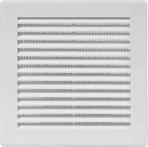 Vista 12 de Paquete de 2 cubiertas cuadradas de ventilación de aire de 4" x 4" (tamaño exterior) - Deflector de ventilación de plástico negro - Malla