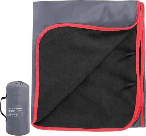 Vista 21 de REDCAMP Manta grande impermeable para estadio para deportes al aire libre, suave y cálida, manta de campamento de forro polar resistente al viento