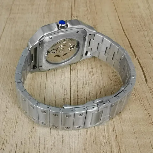 Vista 6 de Original NH35 Reloj automático para hombre, 3ATM, resistente al agua, mecánico, de viento automático, para hombre, reloj de pulsera de acero