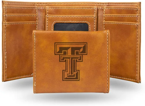 Vista 16 de NCAA Rico Industries - Billetera triple grabada con láser, con grabado láser, accesorio para hombre