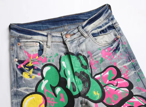 Vista 171 de Enrica Pantalones vaqueros estampados casuales para hombre