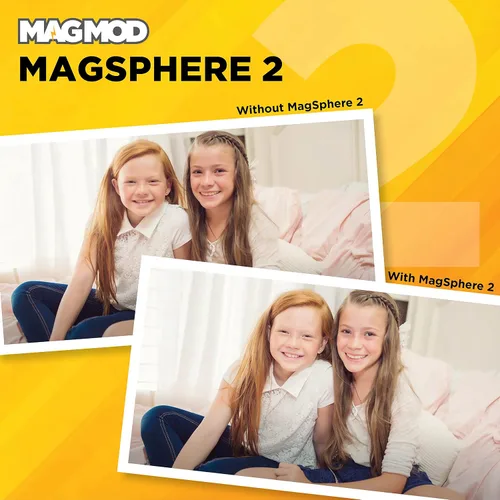 Vista 10 de MagMod MagSphere 2 Difusor de flash, modificador de flash de iluminación de fotografía Magnetic Flash Diffuser Attachment, Soft Even Light