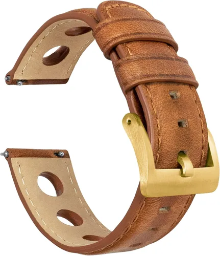 Vista 14 de Barton Racing & Rally Horween - Correas de cuero con barras de resorte de liberación rápida integradas, longitud estándar para muñecas de 5 a 8