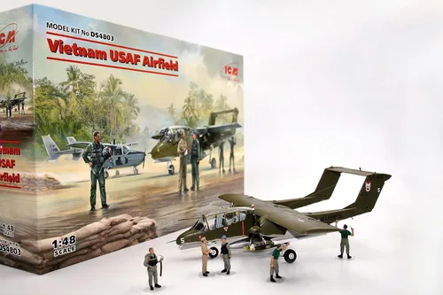 Vista 2 de ICM DS4803 - Avión militar de plástico Vietnam USAF Aeródromo de plástico Kit modelo de avión - Escala 1:48