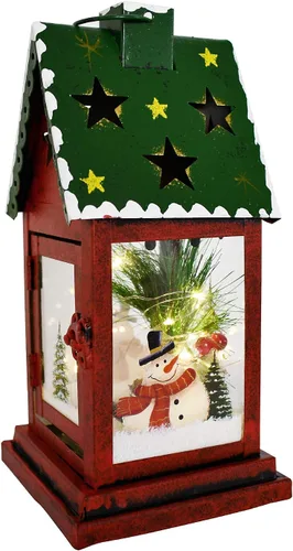 Vista 11 de Farol decorativo de Navidad para colgar, farol LED rústico, farol de mesa de metal rústico, funciona con pilas, linterna colgante para interiores