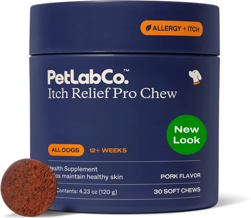 Vista 8 de PetLab Co. Itch Relief Chew Pro, 30 masticables suaves, paquete de 2, cerdo