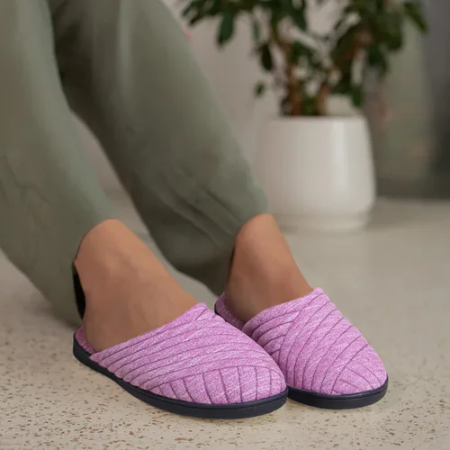 Vista 4 de Pantuflas de casa para mujer, cálidas, de espuma viscoelástica, con espalda abierta, para dormitorio, interiores, exteriores, otoño e invierno