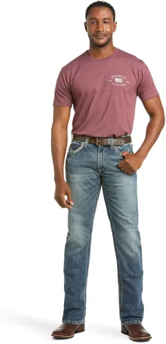 Vista 6 de ARIAT Jeans ajustados y apilables M5 de pierna recta para hombre, Carson Dakota