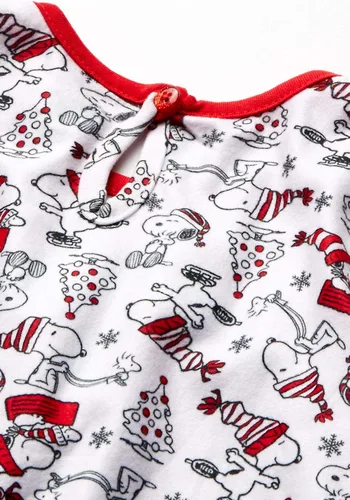 Vista 2 de Peanuts Snoopy Girls Christmas Holiday Granny Nightgown Pajama