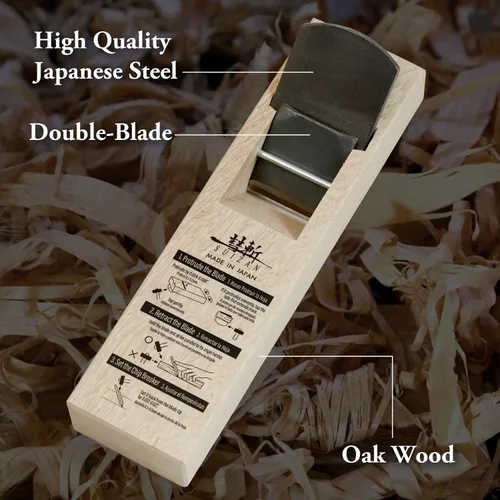 Vista 5 de SUIZAN Kanna - Cepilladora de madera japonesa de 2 pulgadas, herramientas profesionales para trabajar la madera