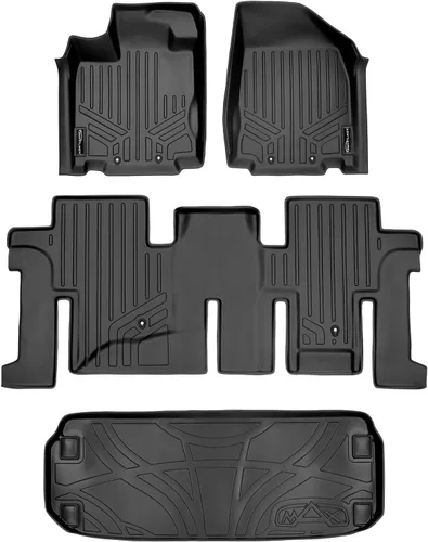 Vista 14 de SMARTLINER Juego de tapetes de piso de ajuste personalizado de 2 filas compatibles con Infiniti JX35 2013-2013