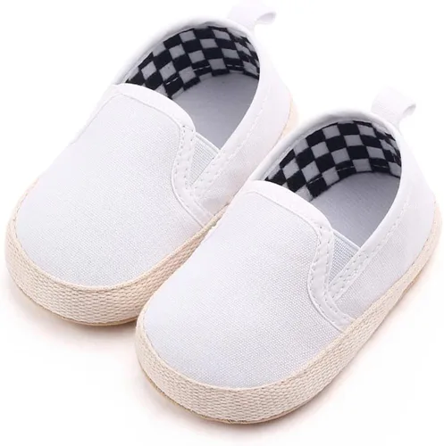 Vista 6 de Clowora Unsex - Zapatos de lona para niños y niñas, para recién nacidos, antideslizantes, suela suave, zapatos casuales para cuna, zapatos planos
