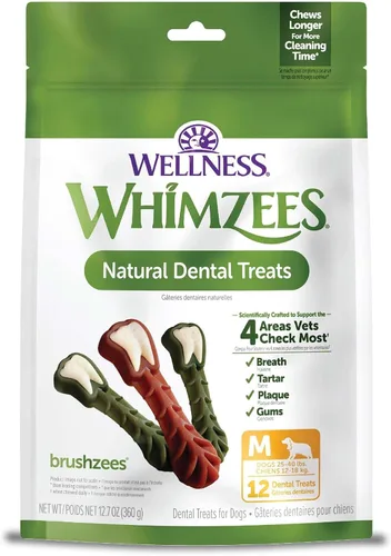 Vista 20 de WHIMZEES Wellness Freshzees Golosinas dentales para perros, barra de tamaño extra pequeño, (56 unidades)