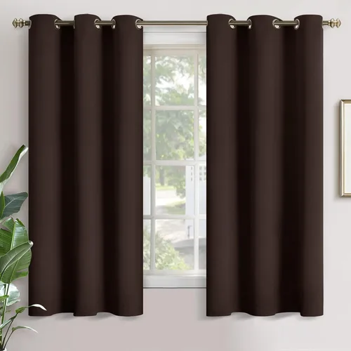 Vista 32 de YoungsTex - Cortinas blackout cortas, aislamiento térmico, ojales, oscurecen la habitación, privacidad, para cámper, sótano, cocina y baño, 2 Gris