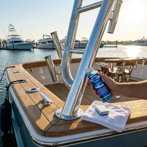 Vista 7 de Woody Wax Sellador de metal marino, 6 meses para barco y sellador de metal marino para aluminio anodizado, acero inoxidable y cromo, restaura