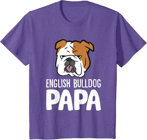 Vista 62 de Camiseta divertida de Bulldog Inglés para papá dueño de perro, Negro