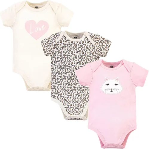 Vista 432 de Hudson Baby baby-girls Cotton Bodysuits 3-pack