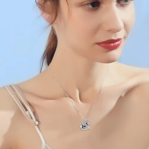 Vista 25 de Collar de plata de ley para hermanas, joyas de cumpleaños para hermanas y amigas
